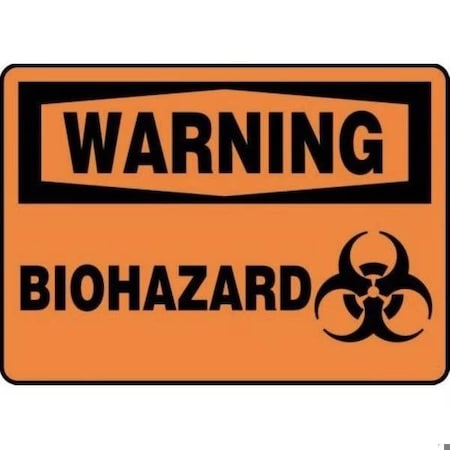 Accuform WARNING SAFETY SIGN BIOHAZARD 7 in  X 10 in FRMBHZ303XP